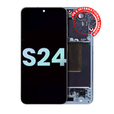OLED Assembly With Frame Compatible For Samsung Galaxy S24 5G (US & International Version) (Service Pack) (Sapphire Blue)