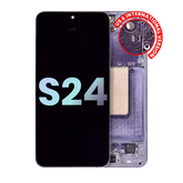 OLED Assembly With Frame Compatible For Samsung Galaxy S24 5G (US & International Version) (Service Pack) (Cobalt Violet)