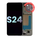 OLED Assembly With Frame Compatible For Samsung Galaxy S24 5G (US & International Version) (Service Pack) (Amber Yellow)