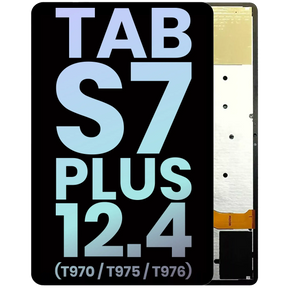 OLED Assembly Without Frame Compatible For Samsung Galaxy Tab S7 Plus 12.4" (T970 / T975 / T976) (2020) (Service Pack) (Black)