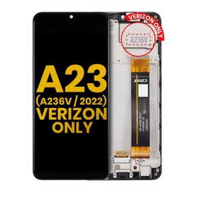LCD Assembly With Frame Compatible For Samsung Galaxy A23 5G (A236V / 2022) (Verizon V Version) (Refurbished) (All Colors)