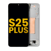 OLED Assembly With Frame Compatible For Samsung Galaxy S25 Plus 5G (US & International Version) (Refurbished) (Silver Shadow)