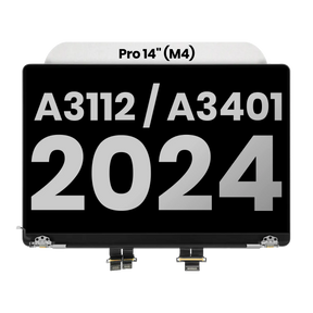 Complete LCD Display Assembly (Glossy) For MacBook Pro 14"(A3112 / A3401 / A3185 / A3434) (Late 2024-Late 2025) (Used OEM Pull: Grade A) (Silver)