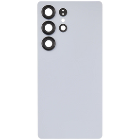 Back Cover Glass With Camera Lens Compatible For Samsung Galaxy S25 Ultra 5G (No Logo) (Vemake) (Titanium Silver Blue)