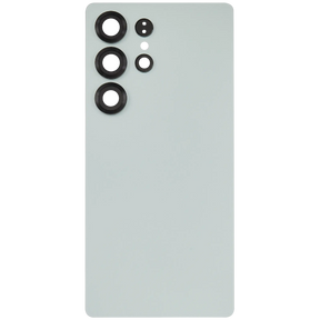 Back Cover Glass With Camera Lens Compatible For Samsung Galaxy S25 Ultra 5G (No Logo) (Vemake) (Titanium Jade Green)