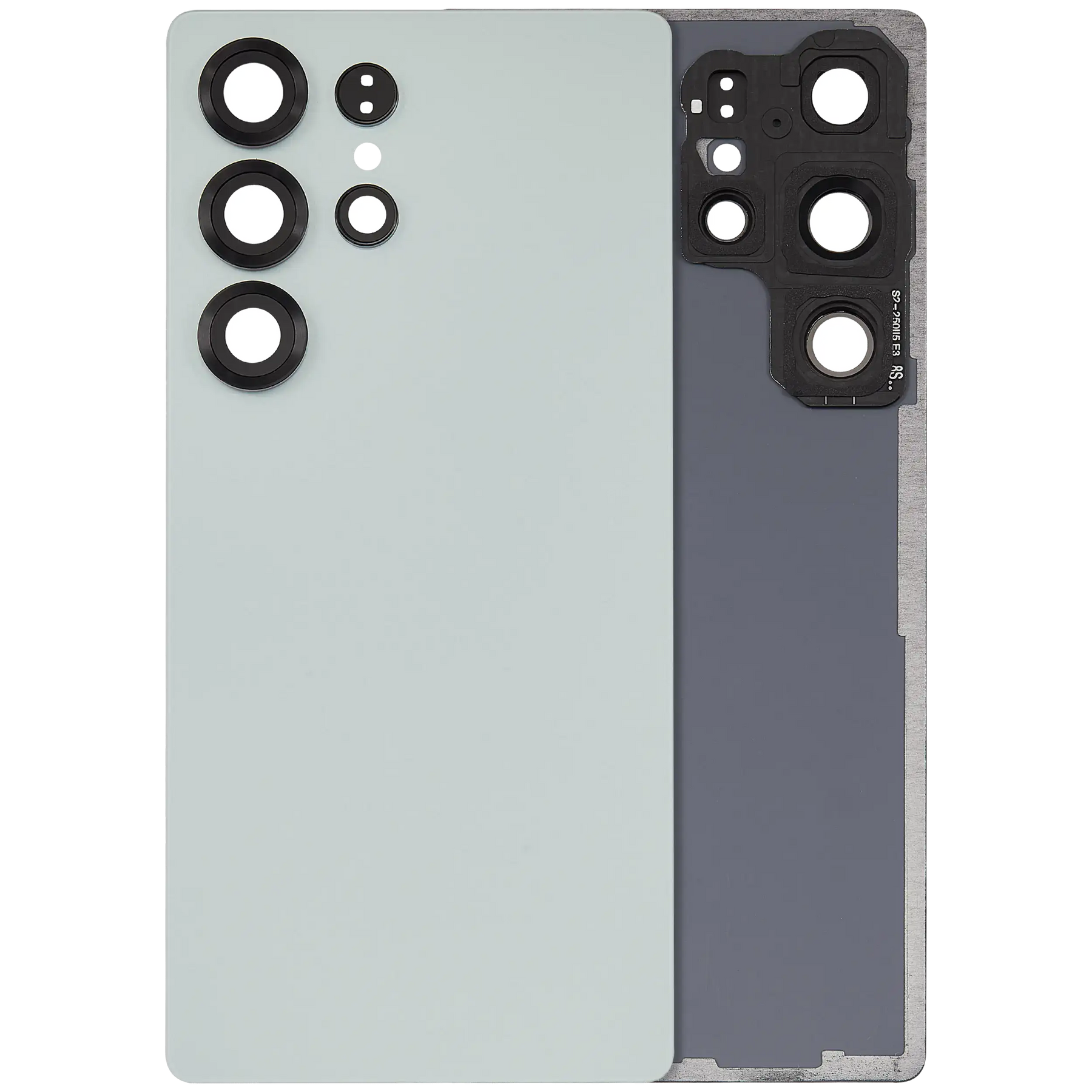 Back Cover Glass With Camera Lens Compatible For Samsung Galaxy S25 Ultra 5G (No Logo) (Vemake) (Titanium Jade Green)