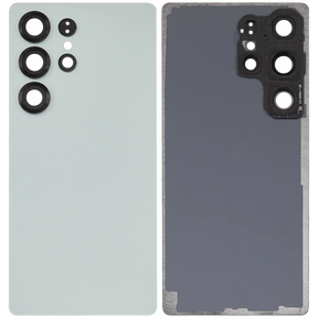 Back Cover Glass With Camera Lens Compatible For Samsung Galaxy S25 Ultra 5G (No Logo) (Vemake) (Titanium Jade Green)