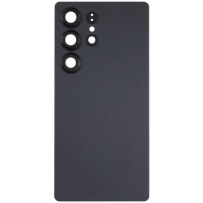 Back Cover Glass With Camera Lens Compatible For Samsung Galaxy S25 Ultra 5G (No Logo) (Vemake) (Titanium Jet Black)
