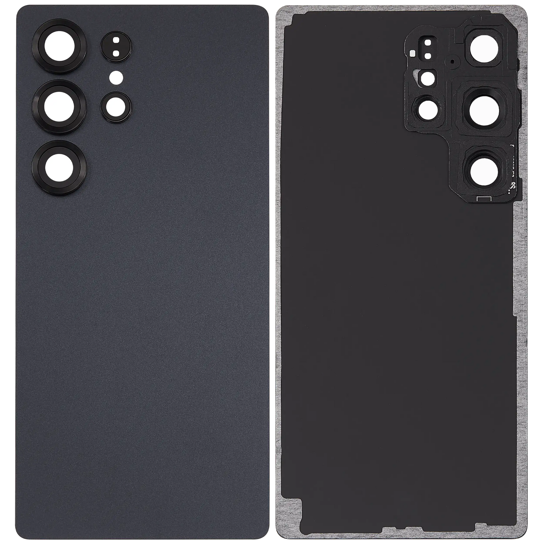 Back Cover Glass With Camera Lens Compatible For Samsung Galaxy S25 Ultra 5G (No Logo) (Vemake) (Titanium Jet Black)