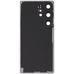 Back Cover Glass With Camera Lens Compatible For Samsung Galaxy S25 Ultra 5G (No Logo) (Vemake) (Titanium Jet Black)