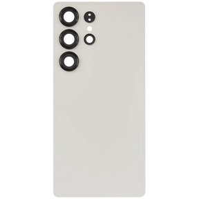 Back Cover Glass With Camera Lens Compatible For Samsung Galaxy S25 Ultra 5G (No Logo) (Vemake) (Titanium Pink Gold)