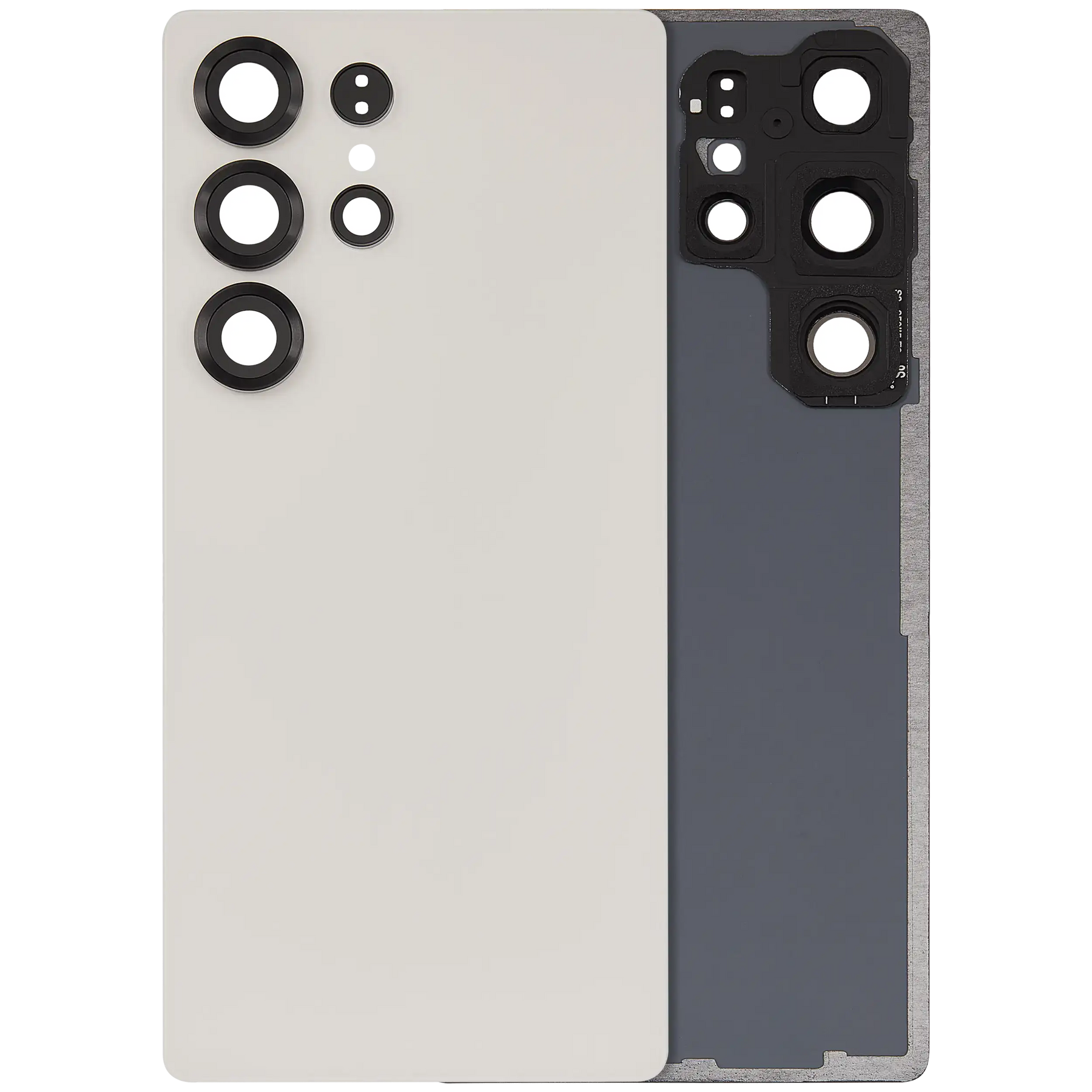 Back Cover Glass With Camera Lens Compatible For Samsung Galaxy S25 Ultra 5G (No Logo) (Vemake) (Titanium Pink Gold)