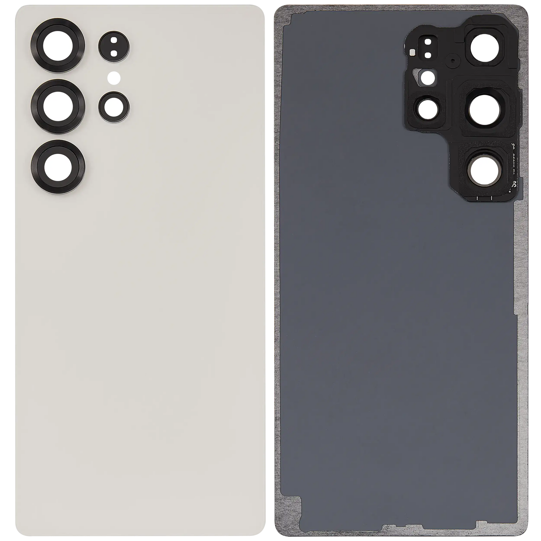 Back Cover Glass With Camera Lens Compatible For Samsung Galaxy S25 Ultra 5G (No Logo) (Vemake) (Titanium Pink Gold)