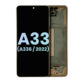 OLED Assembly With Frame Compatible For Samsung Galaxy A33 5G (A336 / 2022) (Service Pack) (Blue)