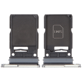 Single Sim Card Tray Compatible For Samsung Galaxy S25 Ultra (Titanium White Silver)