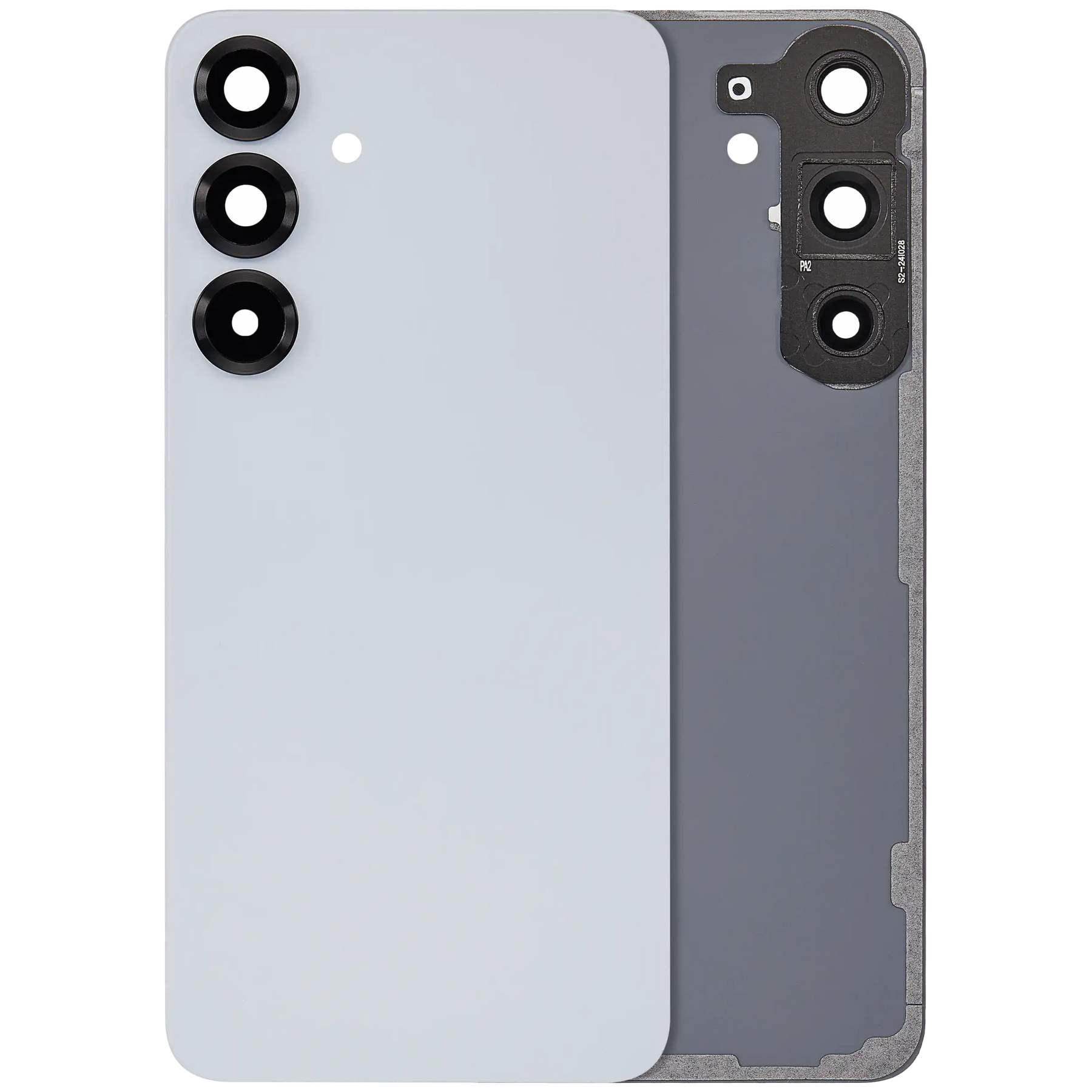 Back Cover Glass With Camera Lens Compatible For Samsung Galaxy S25 Plus 5G (No Logo) (Aftermarket Plus) (Icy Blue)