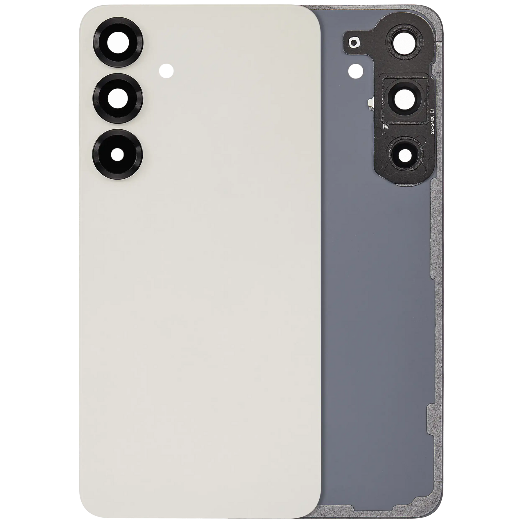 Back Cover Glass With Camera Lens Compatible For Samsung Galaxy S25 Plus 5G (No Logo) (Aftermarket Plus) (Pink Gold)