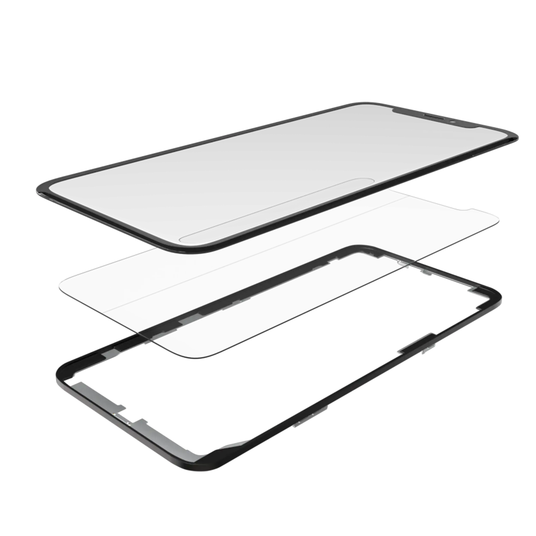 3 in 1 (Glass With OCA Pre-Installed + Frame) Compatible For iPhone 11 (OCA Master) (2 Pack)