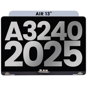 Complete LCD Display Assembly For MacBook Air 13" (A3240 /Early 2025) (Used OEM Pull: Grade A) (Sky Blue)