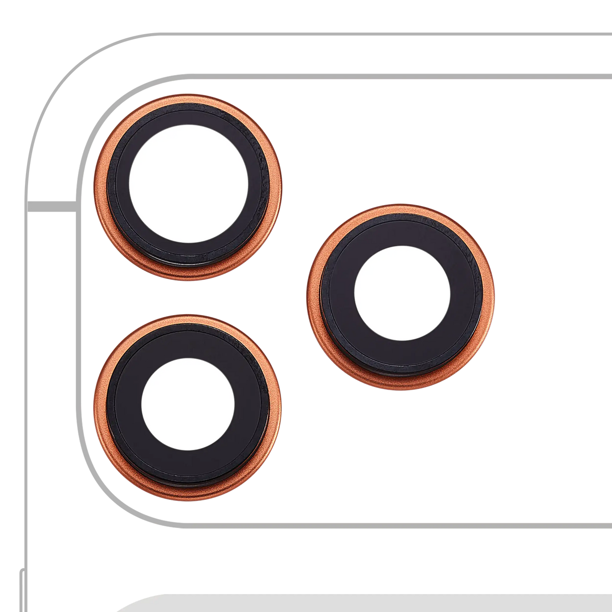 Back Camera Lens With Bracket & Bezel For iPhone 17 Pro/ 17 Pro Max (Premium) (Cosmic Orange)