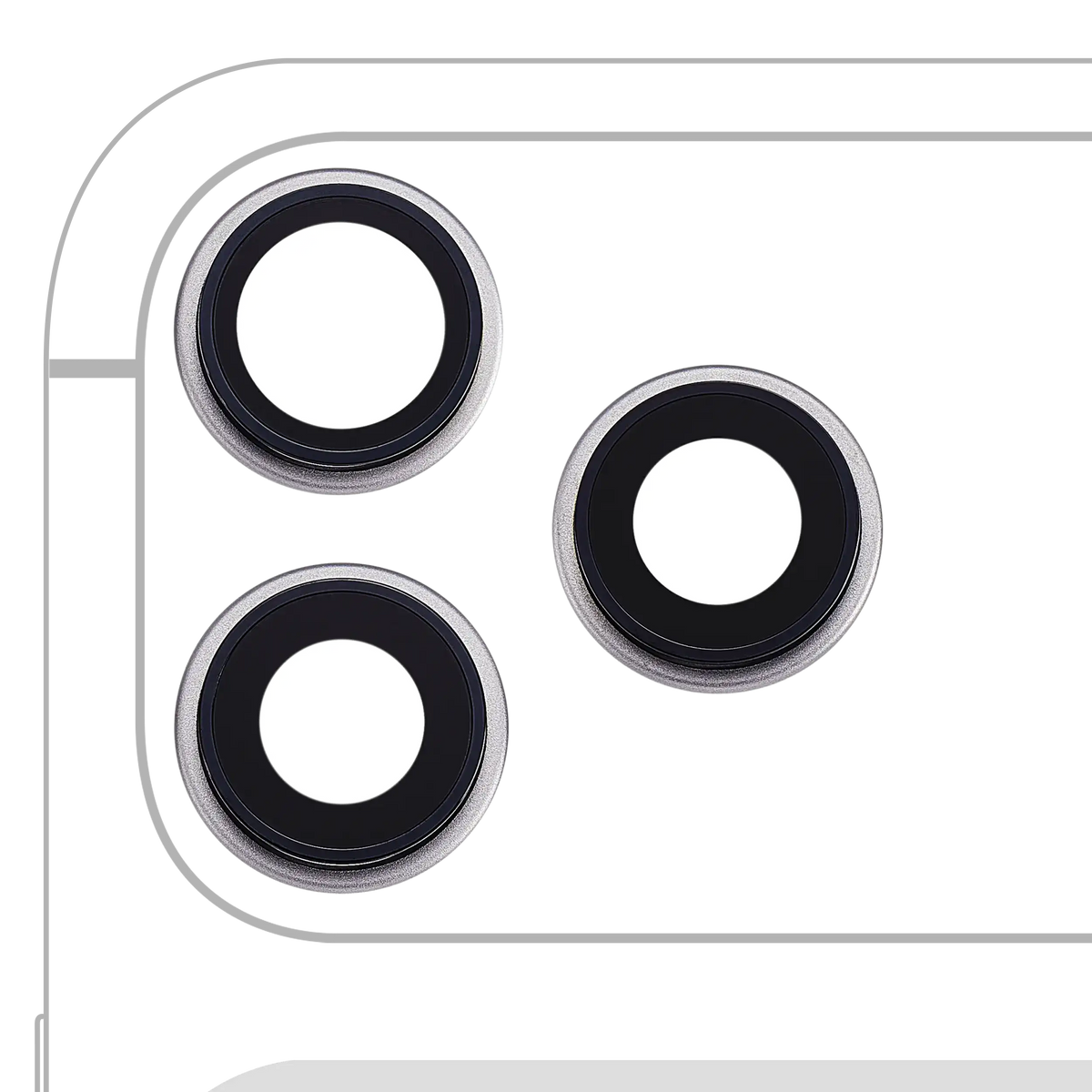 Back Camera Lens With Bracket & Bezel For iPhone 17 Pro/ 17 Pro Max (Premium) (Silver)