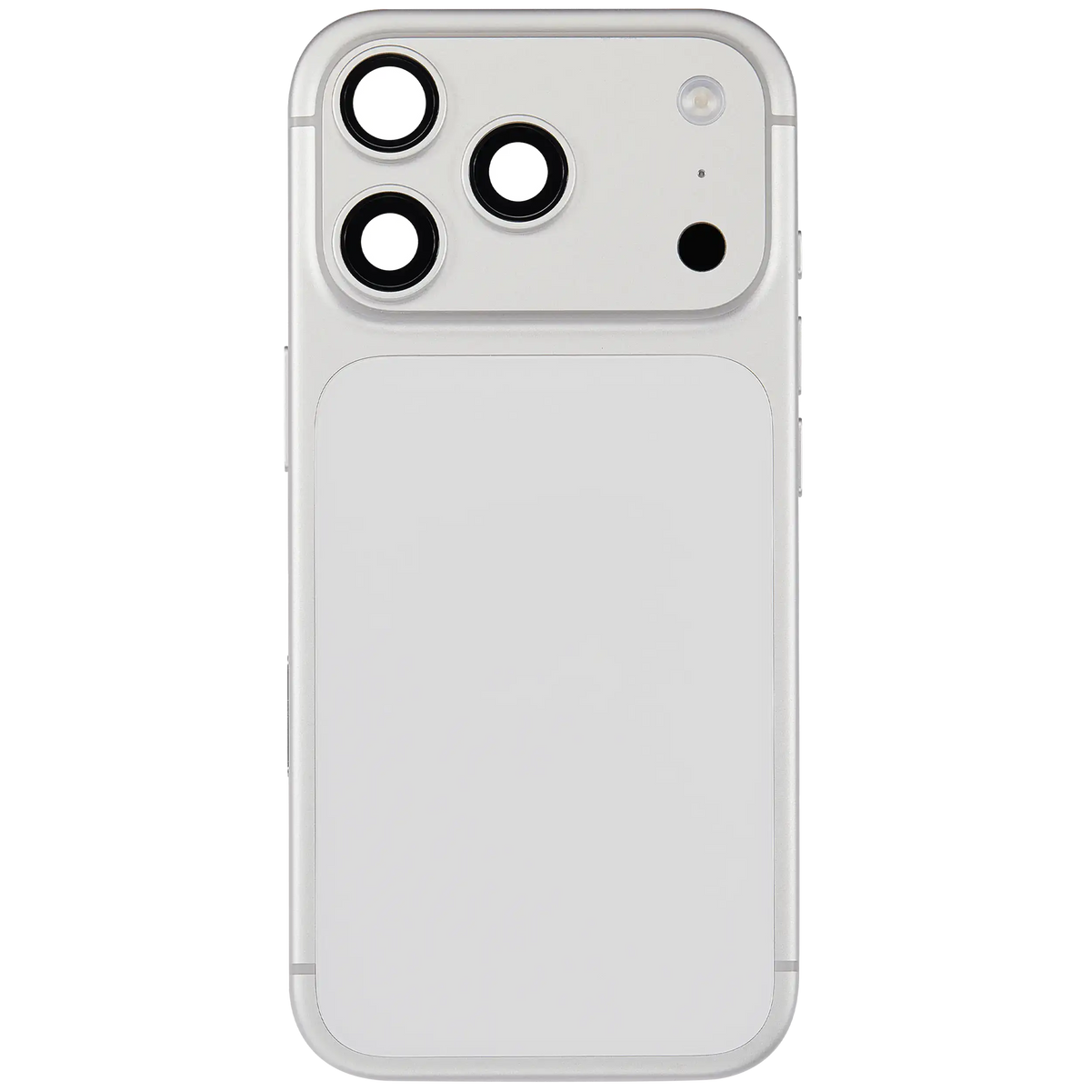 Back Housing W/ Charging Port Flex & Small Parts Compatible For iPhone 17 Pro (US Version) (Used OEM Pull: Grade A) (Silver)