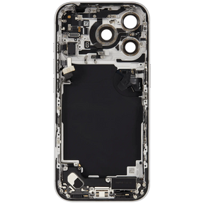 Back Housing W/ Charging Port Flex & Small Parts Compatible For iPhone 17 Pro (US Version) (Used OEM Pull: Grade A) (Silver)