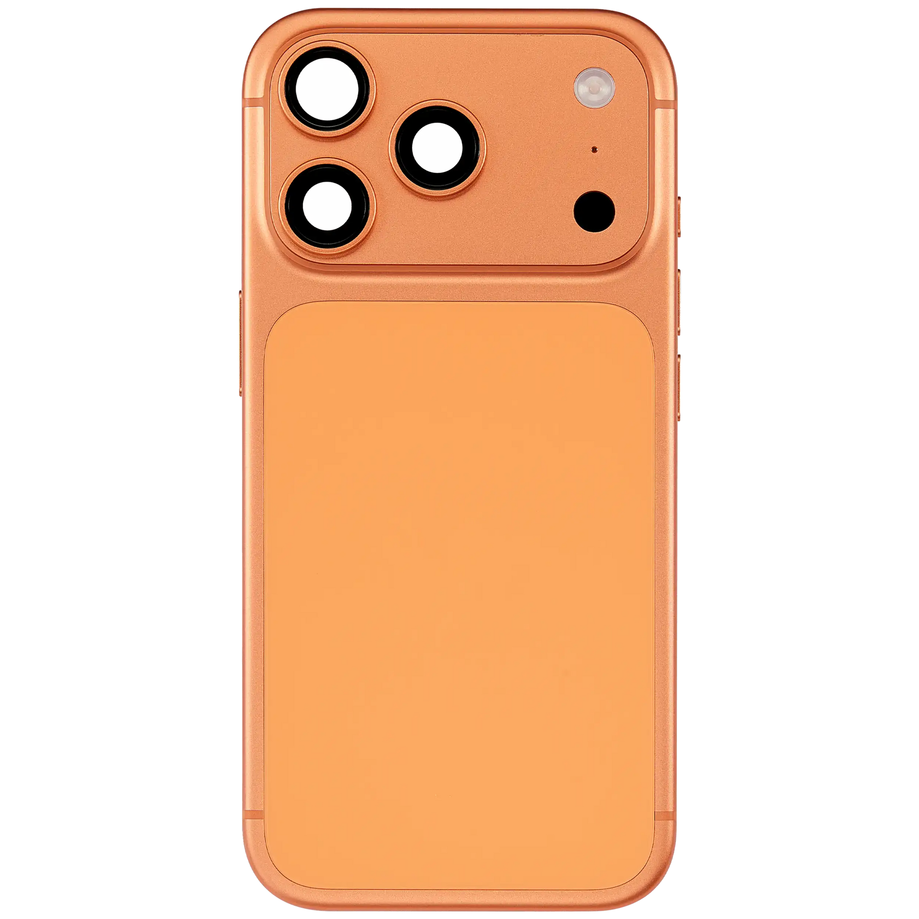Back Housing W/ Charging Port Flex & Small Parts Compatible For iPhone 17 Pro (US Version) (Used OEM Pull: Grade A) (Cosmic Orange)