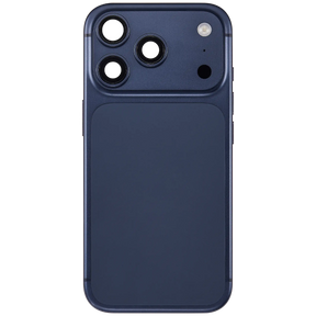 Back Housing W/ Charging Port Flex & Small Parts Compatible For iPhone 17 Pro (US Version) (Used OEM Pull: Grade A) (Deep Blue)