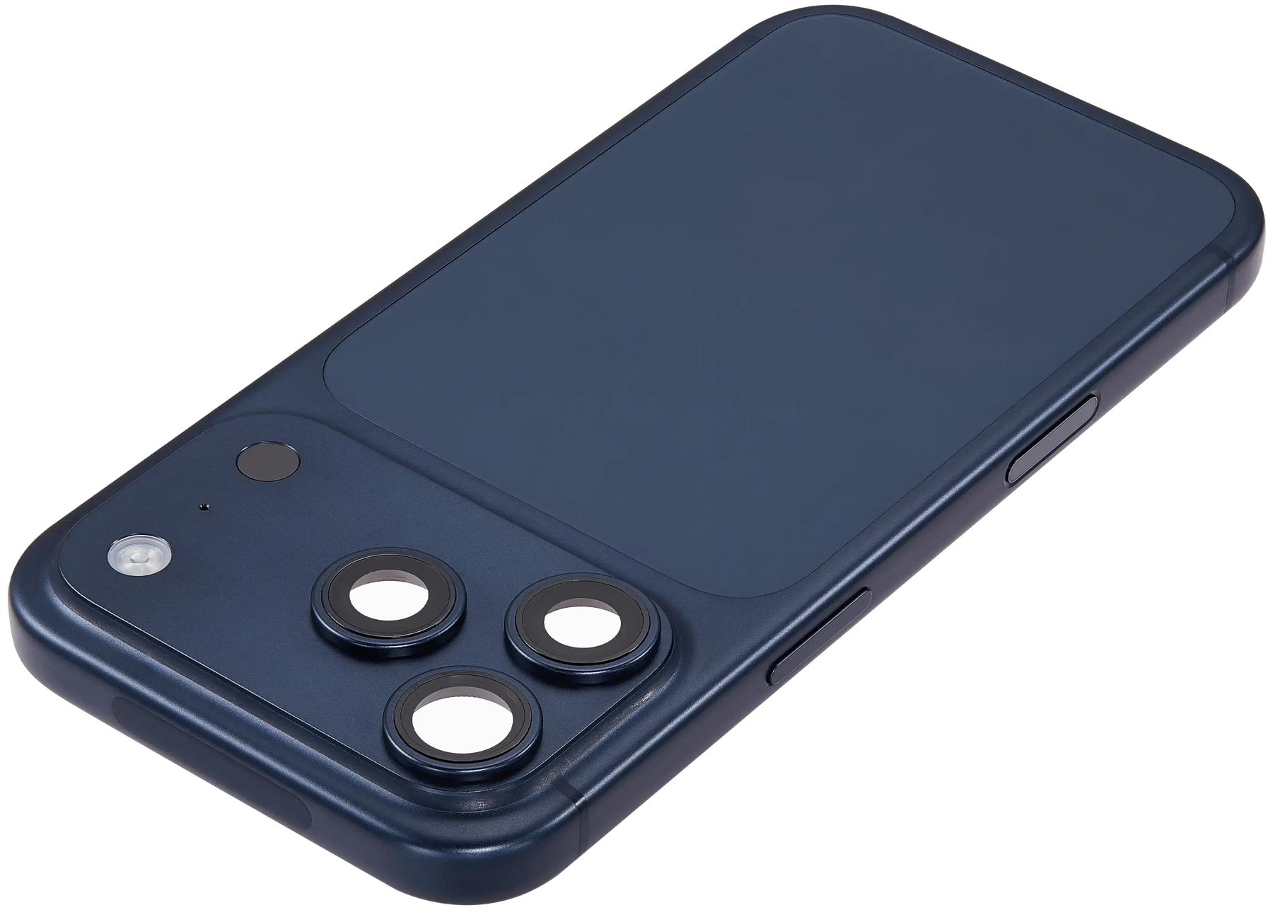 Back Housing W/ Charging Port Flex & Small Parts Compatible For iPhone 17 Pro (US Version) (Used OEM Pull: Grade A) (Deep Blue)