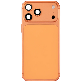 Back Housing W/ Charging Port Flex & Small Parts Compatible For iPhone 17 Pro Max (US Version) (Used OEM Pull: Grade A) (Cosmic Orange)