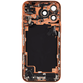 Back Housing W/ Charging Port Flex & Small Parts Compatible For iPhone 17 Pro Max (US Version) (Used OEM Pull: Grade A) (Cosmic Orange)