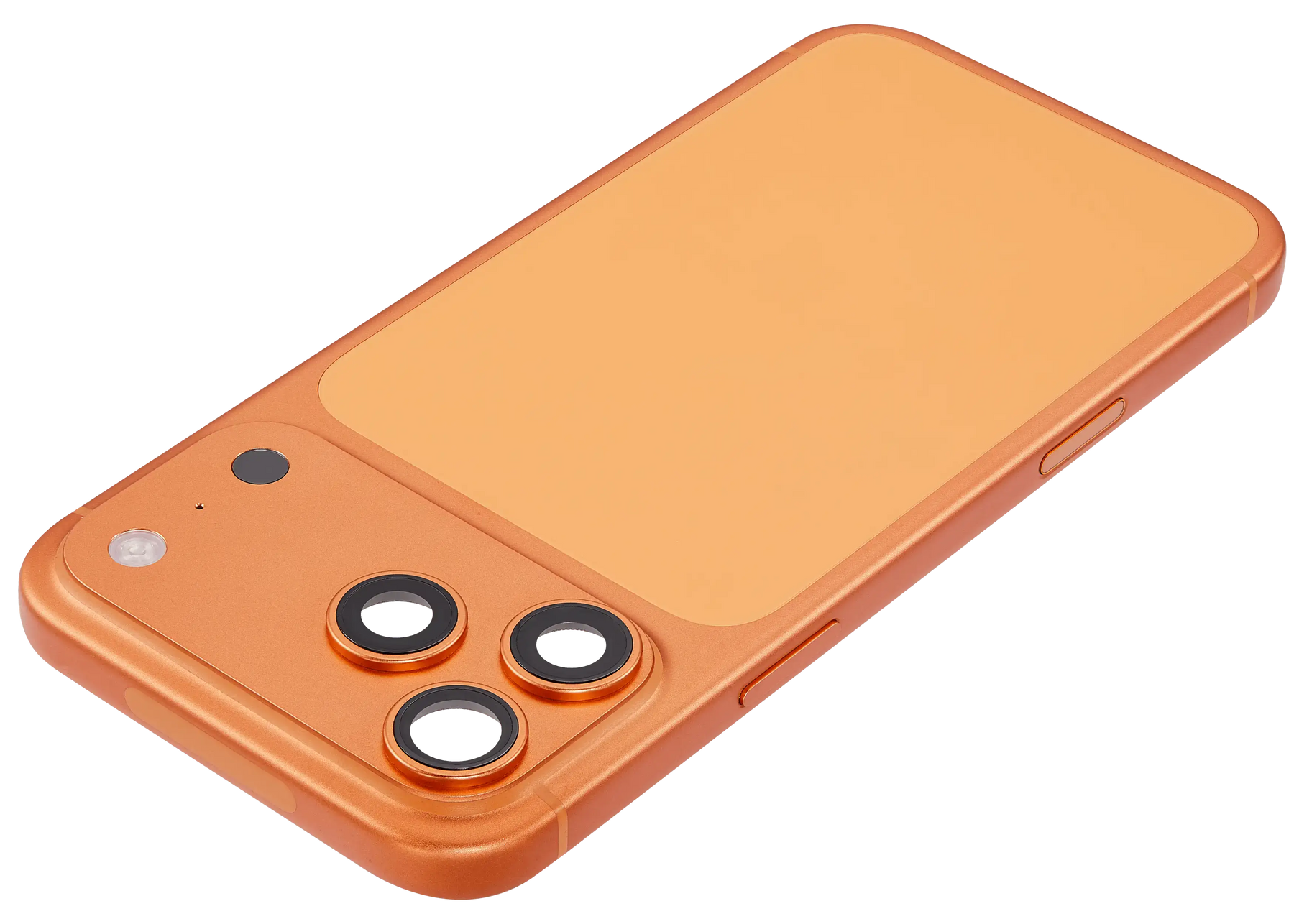 Back Housing W/ Charging Port Flex & Small Parts Compatible For iPhone 17 Pro Max (US Version) (Used OEM Pull: Grade A) (Cosmic Orange)