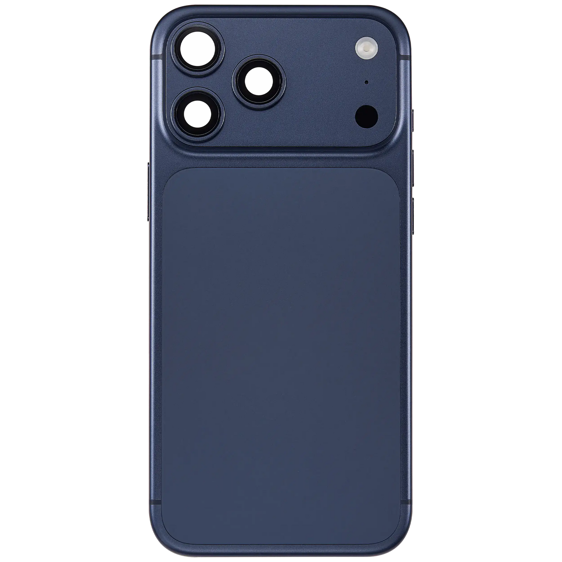 Back Housing W/ Charging Port Flex & Small Parts Compatible For iPhone 17 Pro Max (US Version) (Used OEM Pull: Grade A) (Deep Blue)