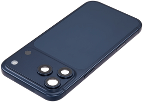 Back Housing W/ Charging Port Flex & Small Parts Compatible For iPhone 17 Pro Max (US Version) (Used OEM Pull: Grade A) (Deep Blue)