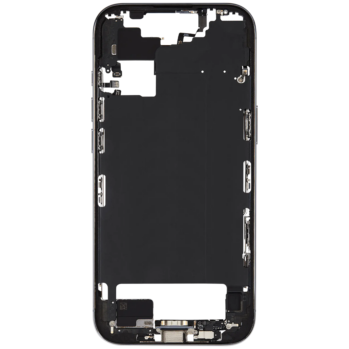 Mid-Frame Housing W/ Charging Port Flex & Small Parts For iPhone Air (US Version) (Used OEM Pull: Grade A) (Sky Blue)