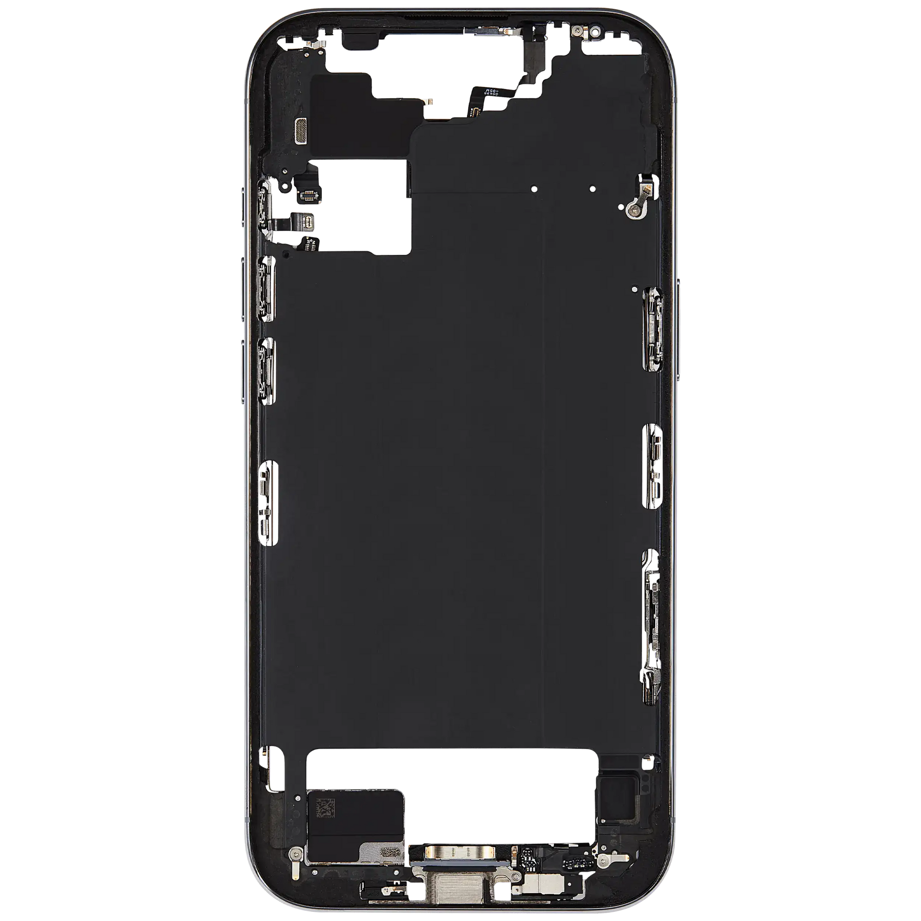 Mid-Frame Housing W/ Charging Port Flex & Small Parts For iPhone Air (US Version) (Used OEM Pull: Grade A) (Sky Blue)