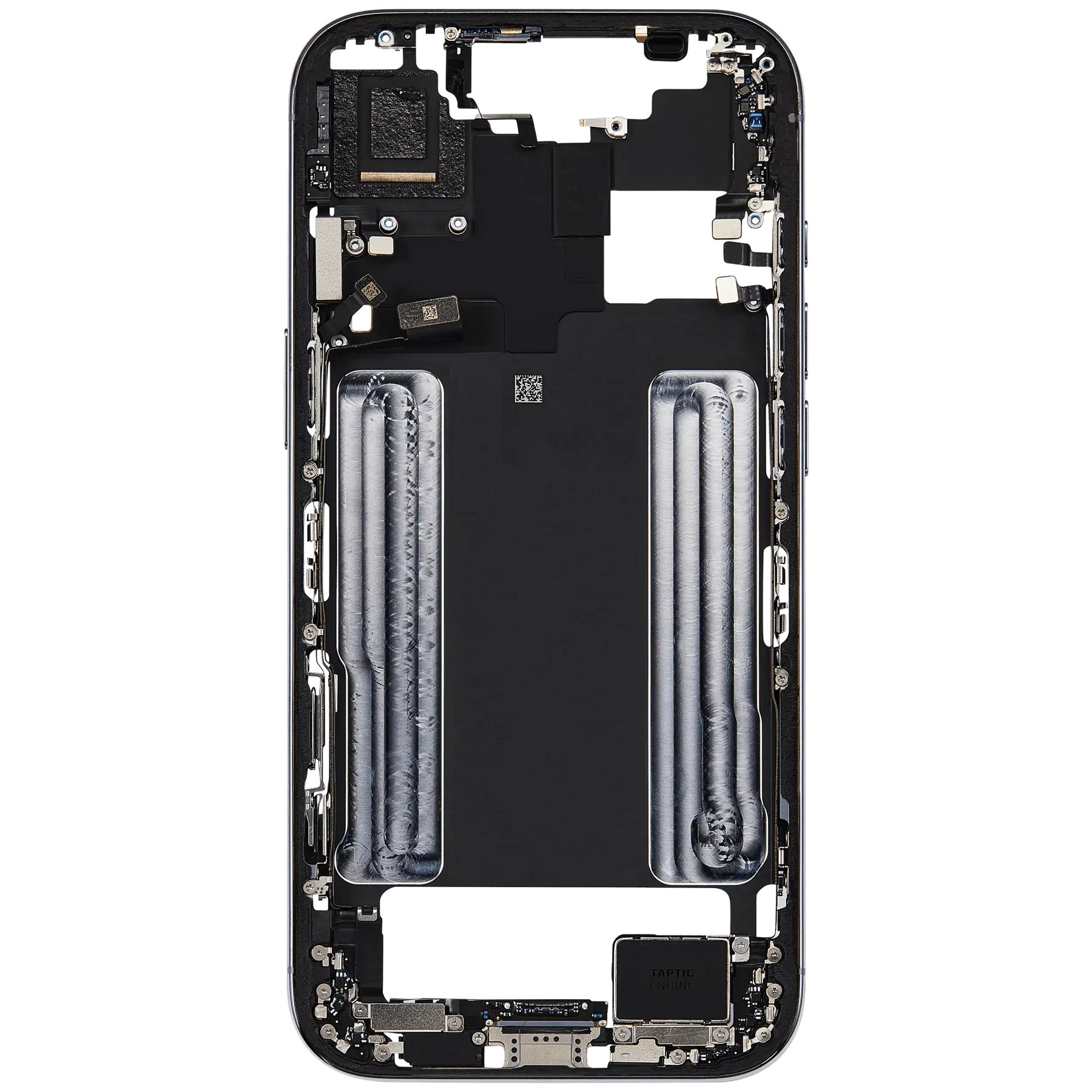 Mid-Frame Housing W/ Charging Port Flex & Small Parts For iPhone Air (US Version) (Used OEM Pull: Grade A) (Sky Blue)