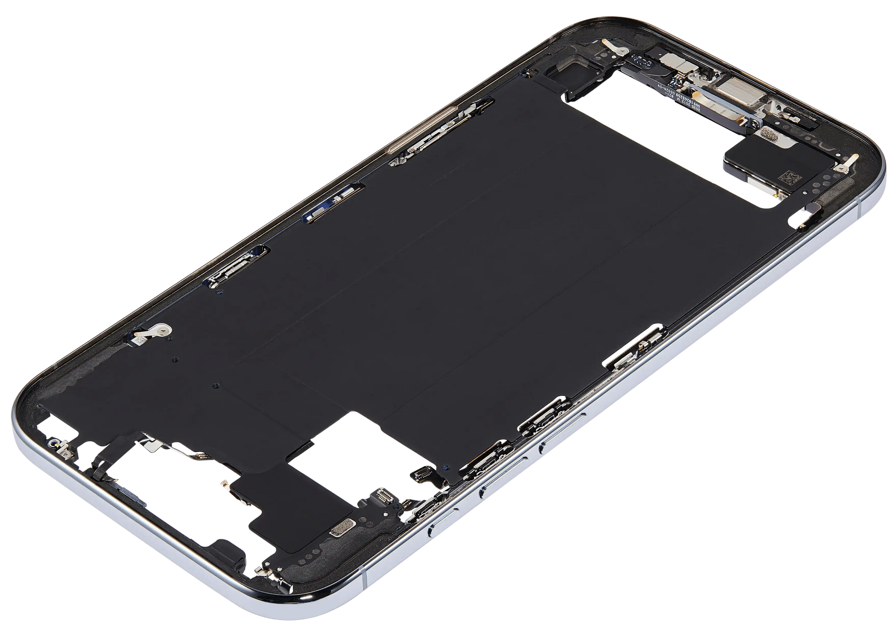 Mid-Frame Housing W/ Charging Port Flex & Small Parts For iPhone Air (US Version) (Used OEM Pull: Grade A) (Sky Blue)