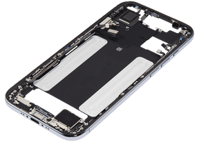 Mid-Frame Housing W/ Charging Port Flex & Small Parts For iPhone Air (US Version) (Used OEM Pull: Grade A) (Sky Blue)