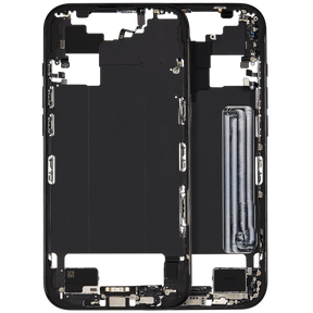 Mid-Frame Housing W/ Charging Port Flex & Small Parts For iPhone Air (US Version) (Used OEM Pull: Grade A) (Space Black)