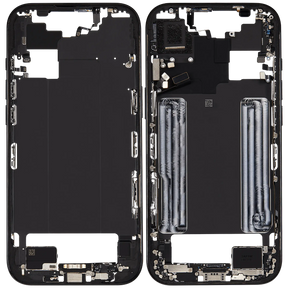 Mid-Frame Housing W/ Charging Port Flex & Small Parts For iPhone Air (US Version) (Used OEM Pull: Grade A) (Space Black)