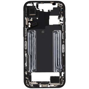 Mid-Frame Housing W/ Charging Port Flex & Small Parts For iPhone Air (US Version) (Used OEM Pull: Grade A) (Space Black)