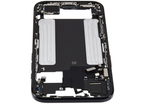 Mid-Frame Housing W/ Charging Port Flex & Small Parts For iPhone Air (US Version) (Used OEM Pull: Grade A) (Space Black)