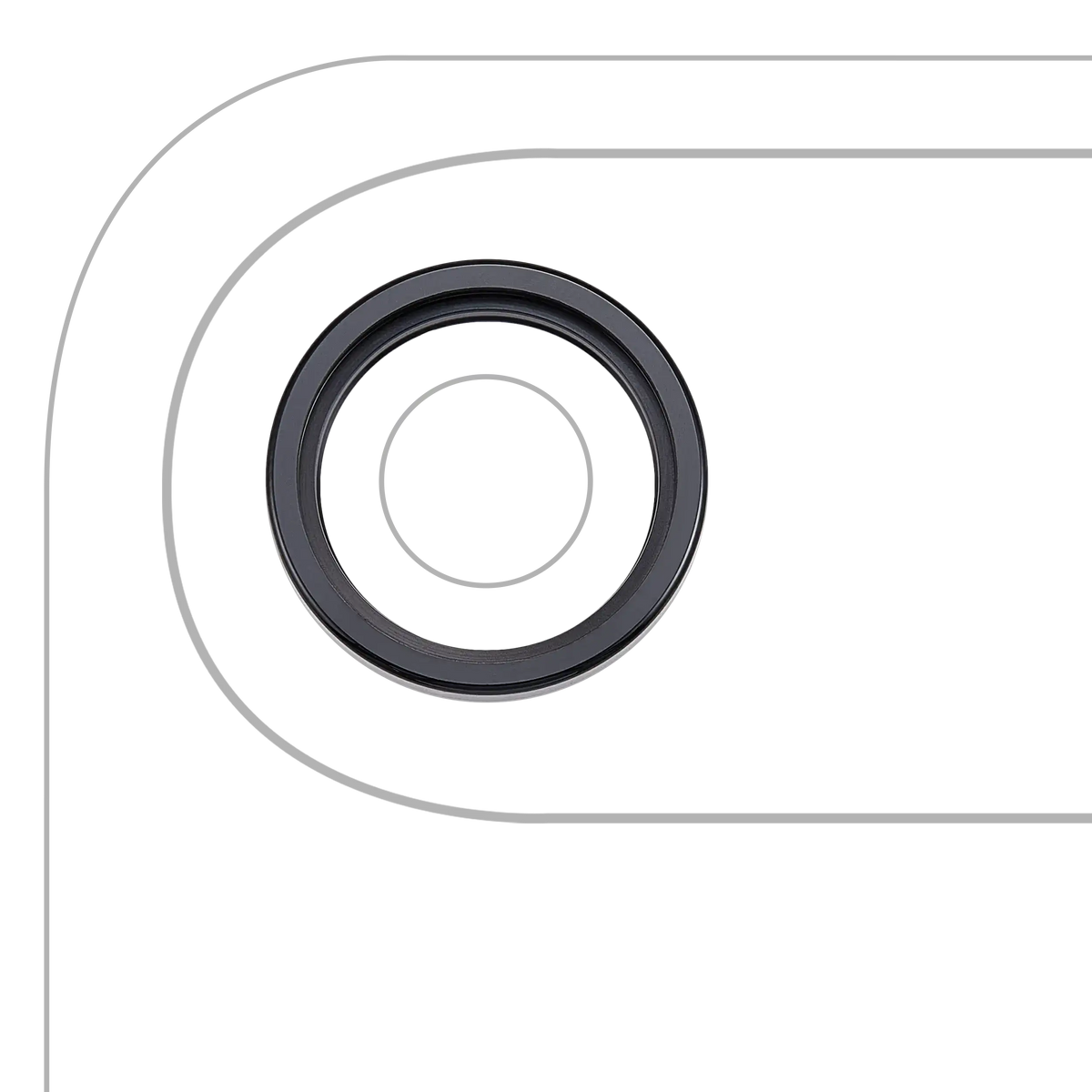 Back Camera Lens With Bracket & Bezel For iPhone Air (Premium) (Space Black)