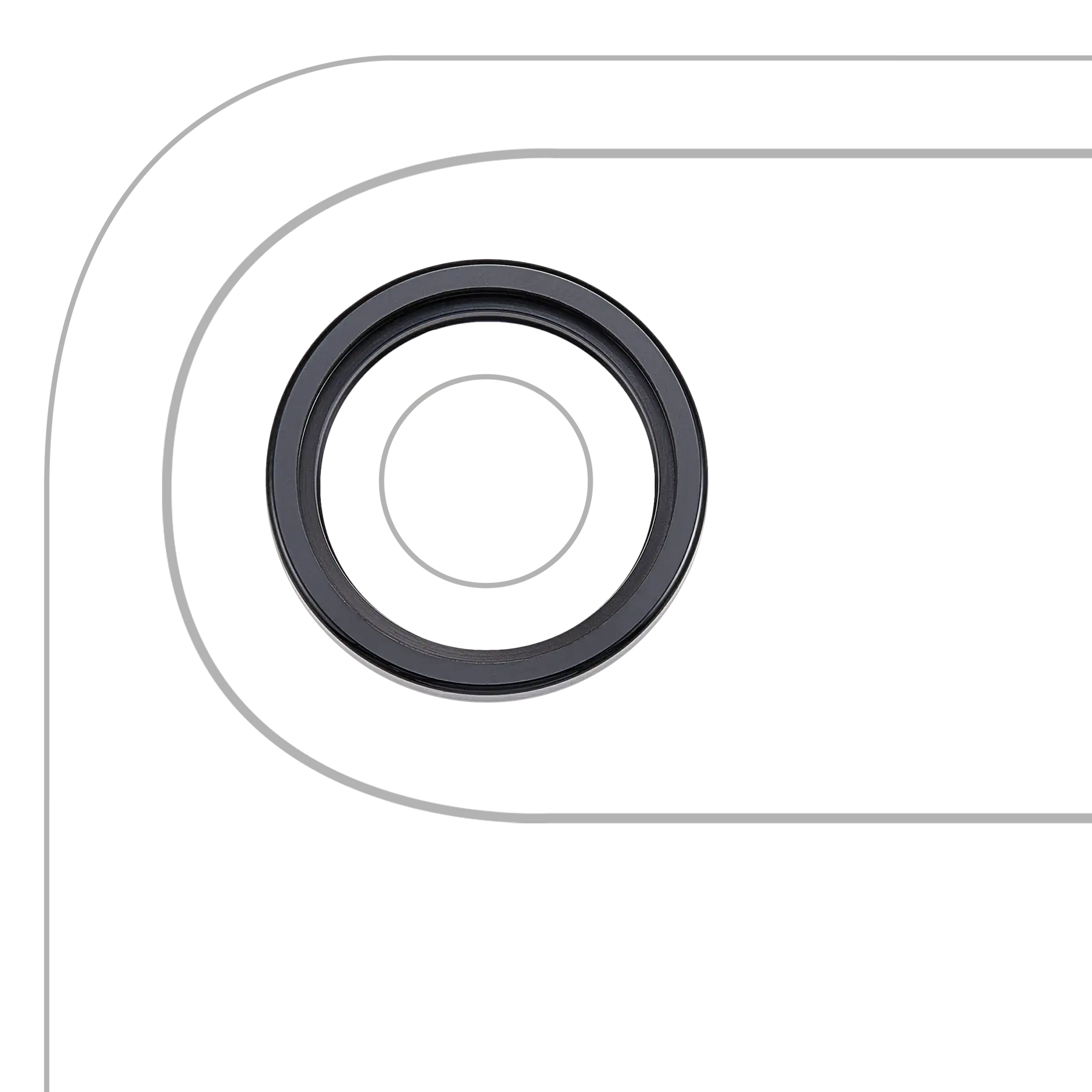 Back Camera Lens With Bracket & Bezel For iPhone Air (Premium) (Space Black)