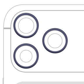 Back Camera Bezel Ring Only For iPhone 17 Pro / 17 Pro Max (Deep Blue) (3 Piece Set)