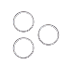 Back Camera Bezel Ring Only For iPhone 17 Pro / 17 Pro Max (Silver) (3 Piece Set)