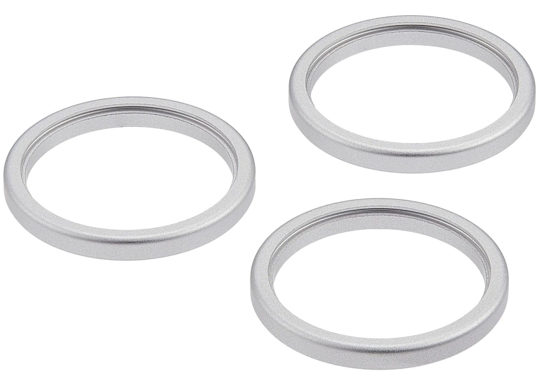 Back Camera Bezel Ring Only For iPhone 17 Pro / 17 Pro Max (Silver) (3 Piece Set)