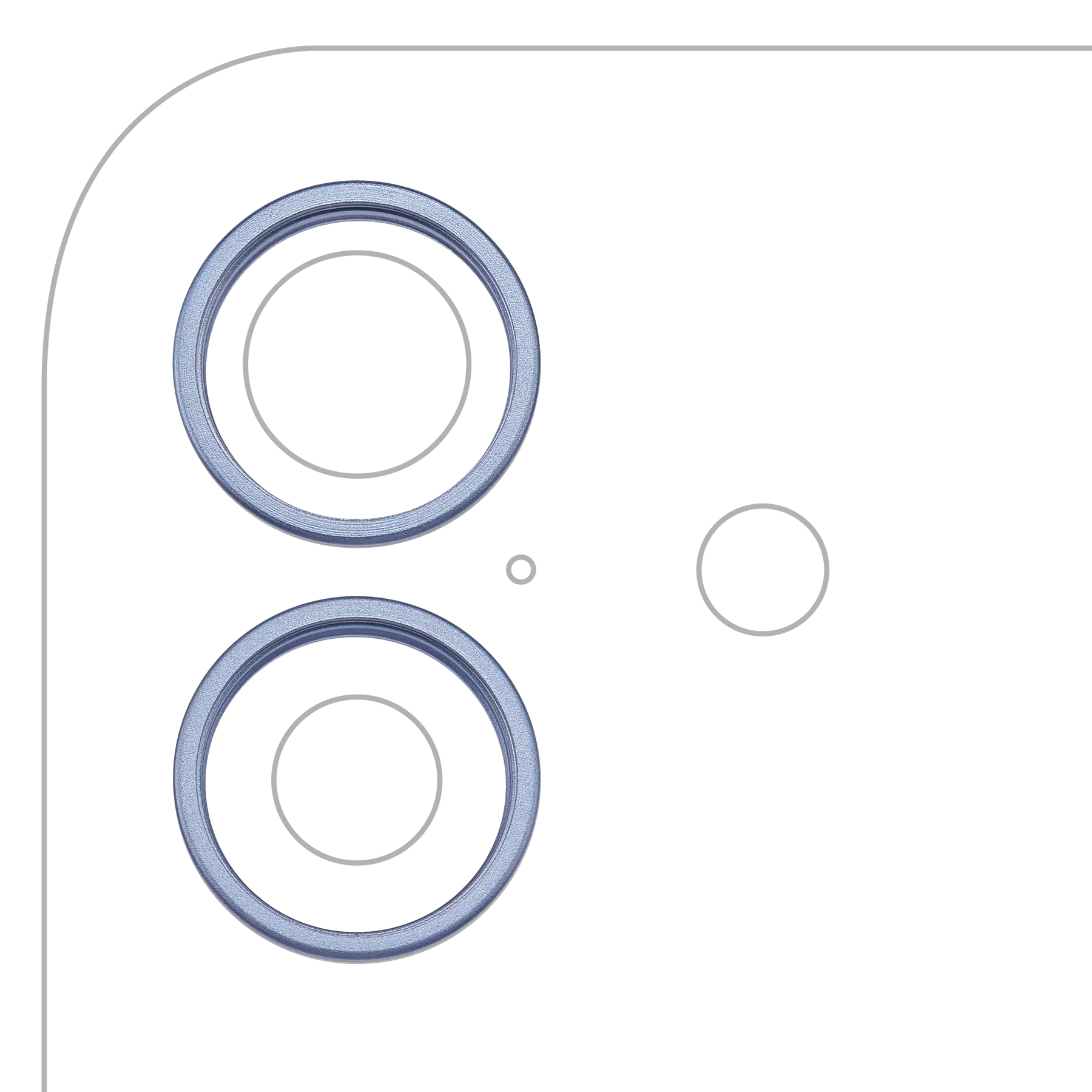 Back Camera Bezel Ring Only For iPhone 17 (Mist Blue)